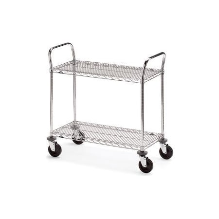 Metro Metro Wire Cart w/2 Shelves, 800 lb. Capacity, 42"L x 24"W x 39-1/2"H 5450600